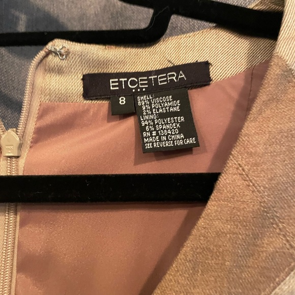 Tan Etcetera dress with belt size 8 nwt - Picture 5 of 5